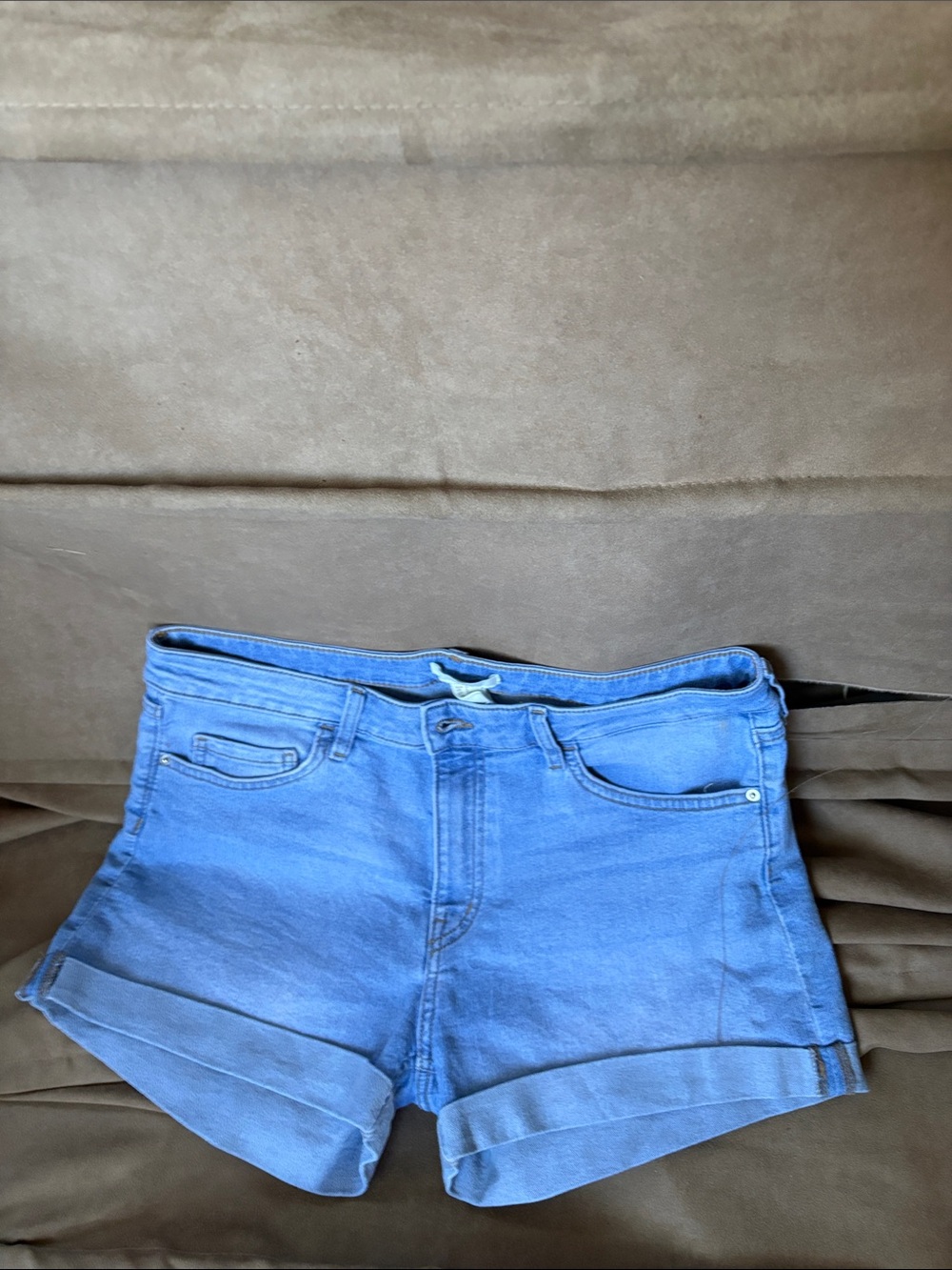 H&M Medium Blue Denim Cuffed Women's Shorts
